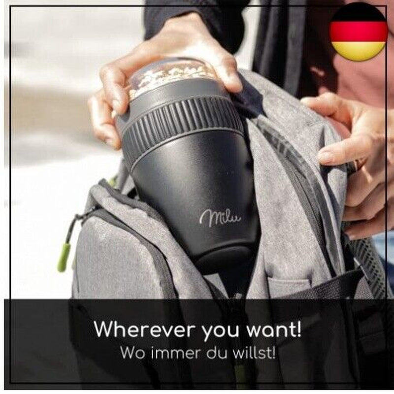 Milu Insulated Stainless Steel Yogurt Cup for Muesli - 400ml To-Go Container